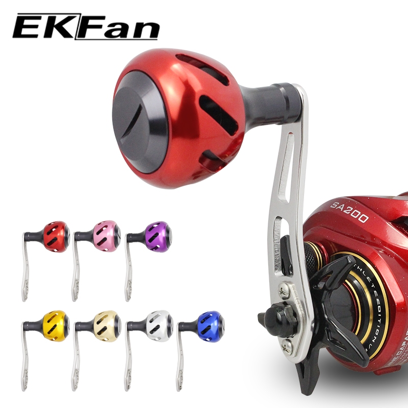 EKFan 87mm Aluminum Alloy Baitcasting Fishing Reel handle for A/S/D 7*4/8*5 hole Left/Right Universal Lure Reel DIY part