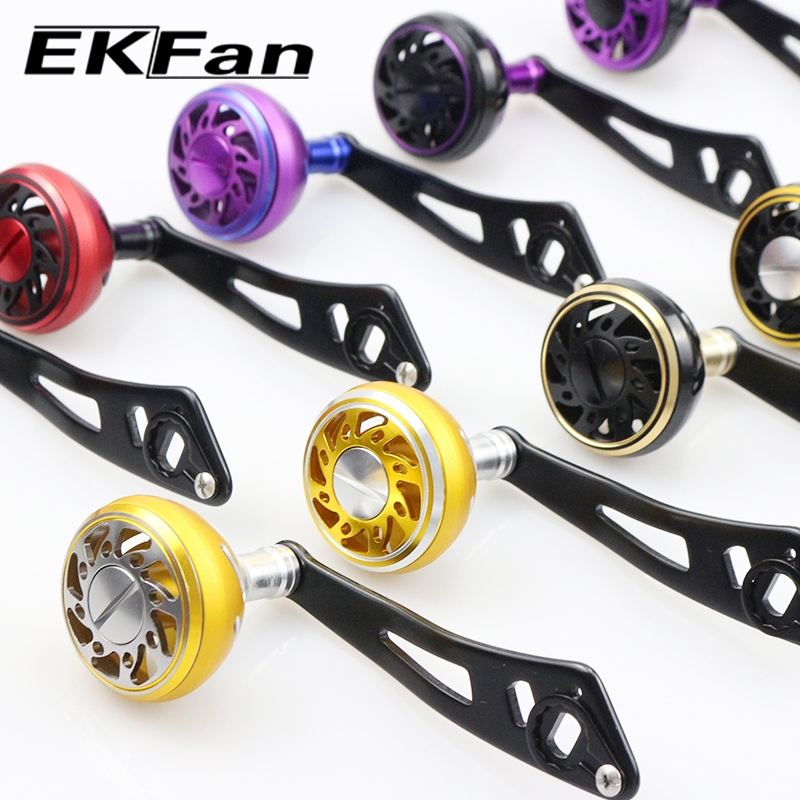 EKFan 90mm Aluminum alloy Fishing Reel handle for 8*5/7*4mm hole A/S/D Left/right hand fit Baitcasting lure reel parts