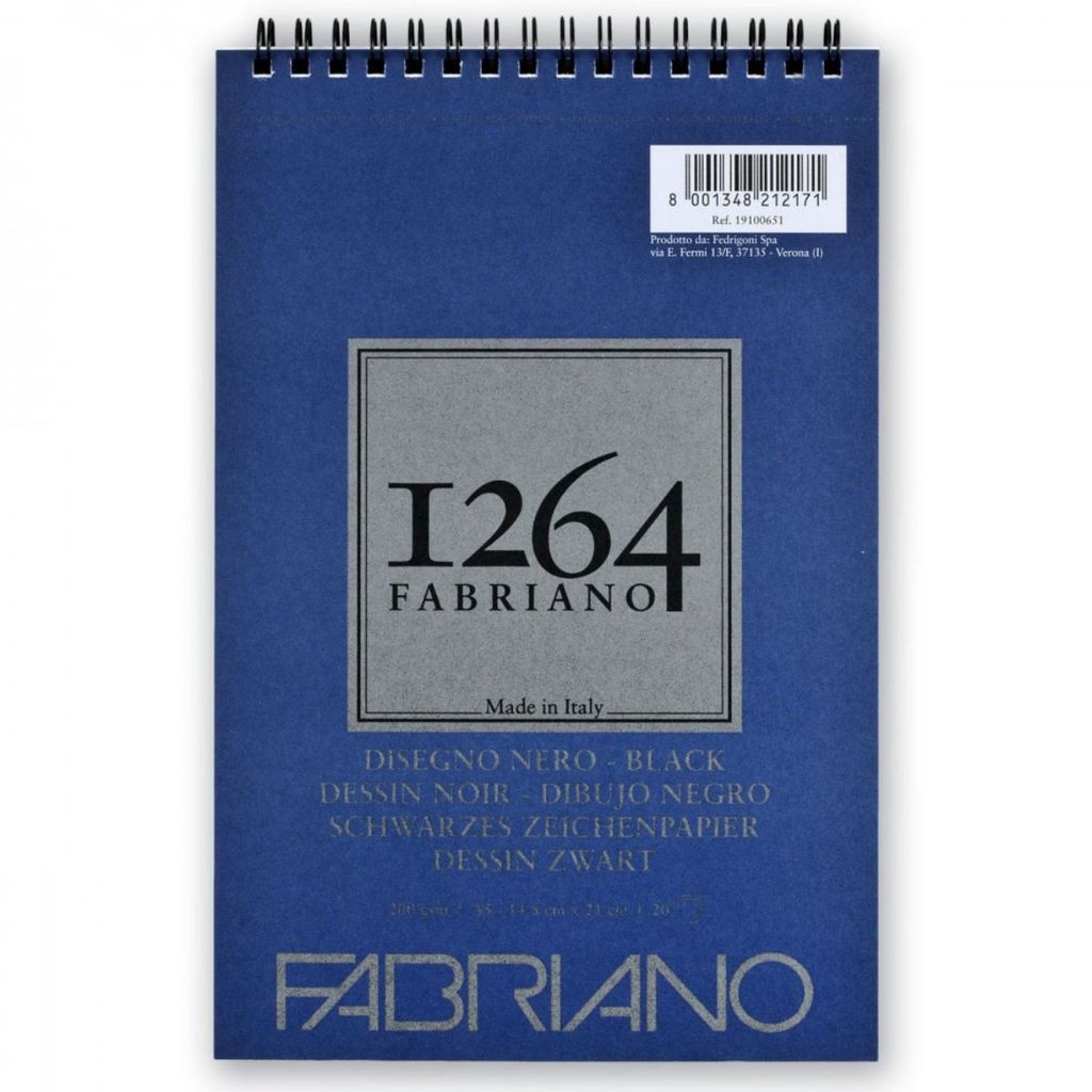 Bloco Drawing Black Fabriano 1264 200g A5 20 Folhas