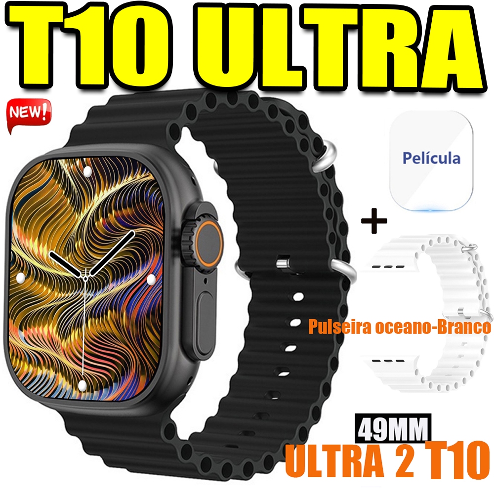Smartwatch T10 Ultra 3 Série 9 SmartWatch 2.09 Inch HD 49mm Bluetooth Com Calculadora