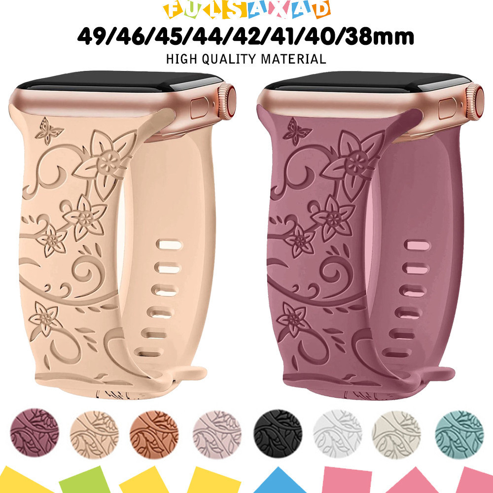 Pulseira De Strap Silicone Printed Para Apple Watch IWatch Ultra 4 SE 3 2 Series 12 11 10 9 8 7 6 49 46 45 44 42 41 40mm