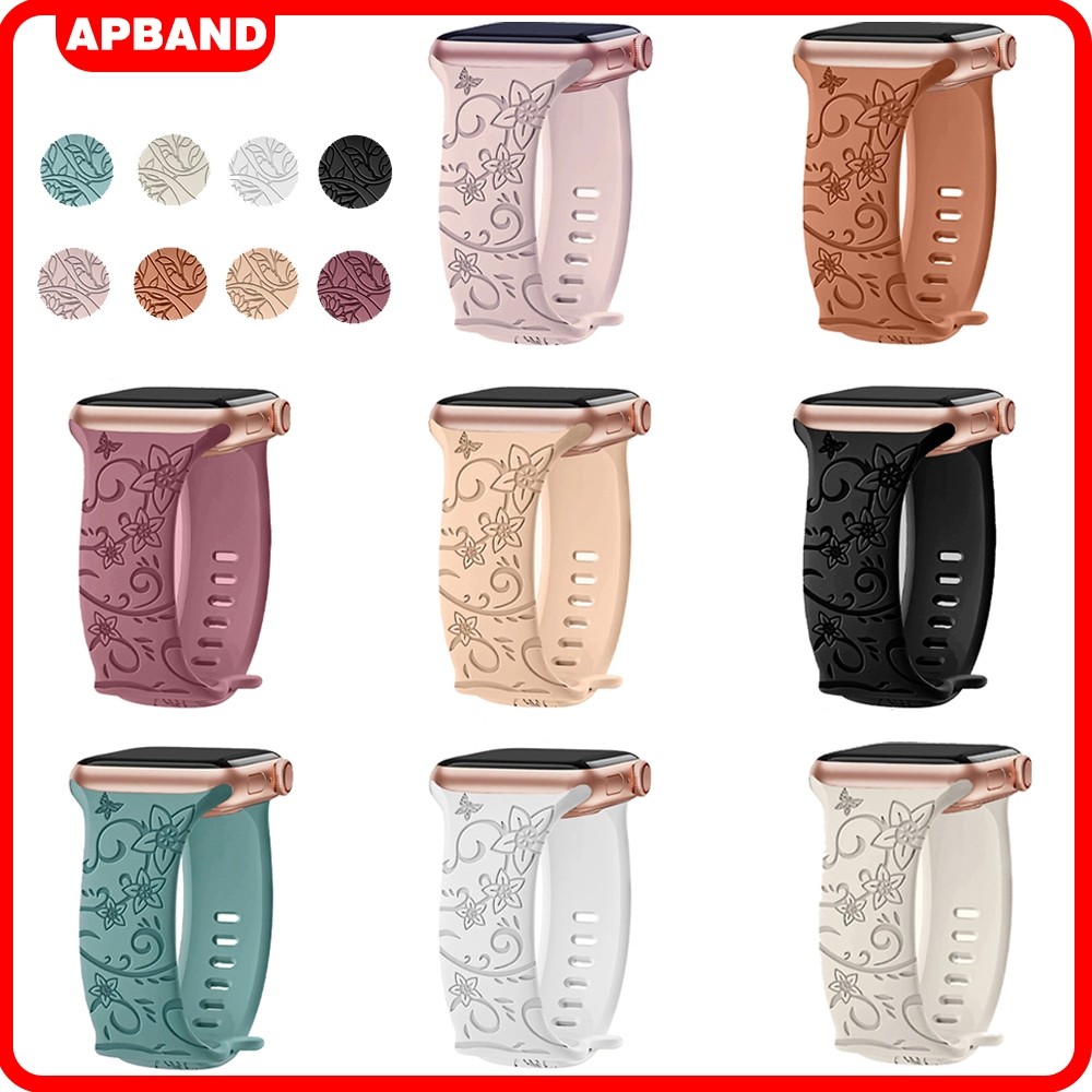 Pulseira De Silicone Printed Para Apple Watch IWatch Ultra 4 SE 3 2 Series 12 11 10 9 8 7 6 49 46 45 44 42 41 40mm