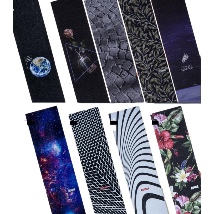 Lixa Skate Hondar Série Printed Emborrachada 84x23cm Importada Grid Hipno Magic Nature Pedra Home Original Skateboard