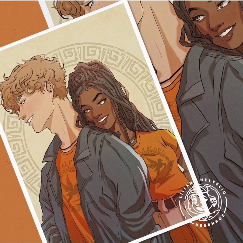 Art Print Percy Jackson e Annabeth Chase (Versão da Série) | Percy Jackson Colecionáveis
