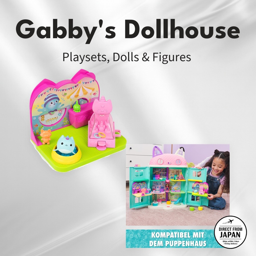 Gabby's Dollhouse Playsets, Dolls & Figures - 3-Room Collectible Plush, Rooms & Accessories Japan
