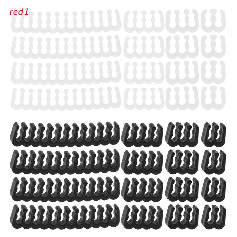 red1 16 Pçs/Set PP Cabos Pente/Grampo Organizador/Cômoda Para 2.5-3.2mm Alimentação Do PC Fiação 4/6/24 Pin Computador Cabl