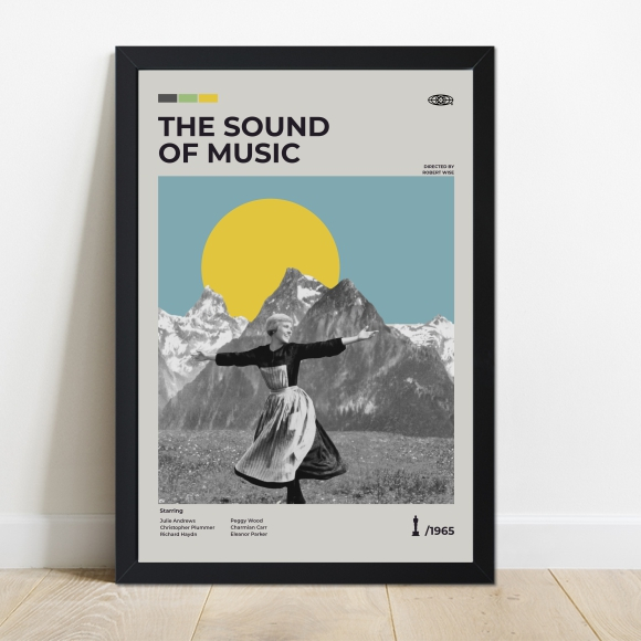 QUADRO MOLDURA POSTER FILME THE SOUND OF MUSIC A NOVIÇA REBELDE