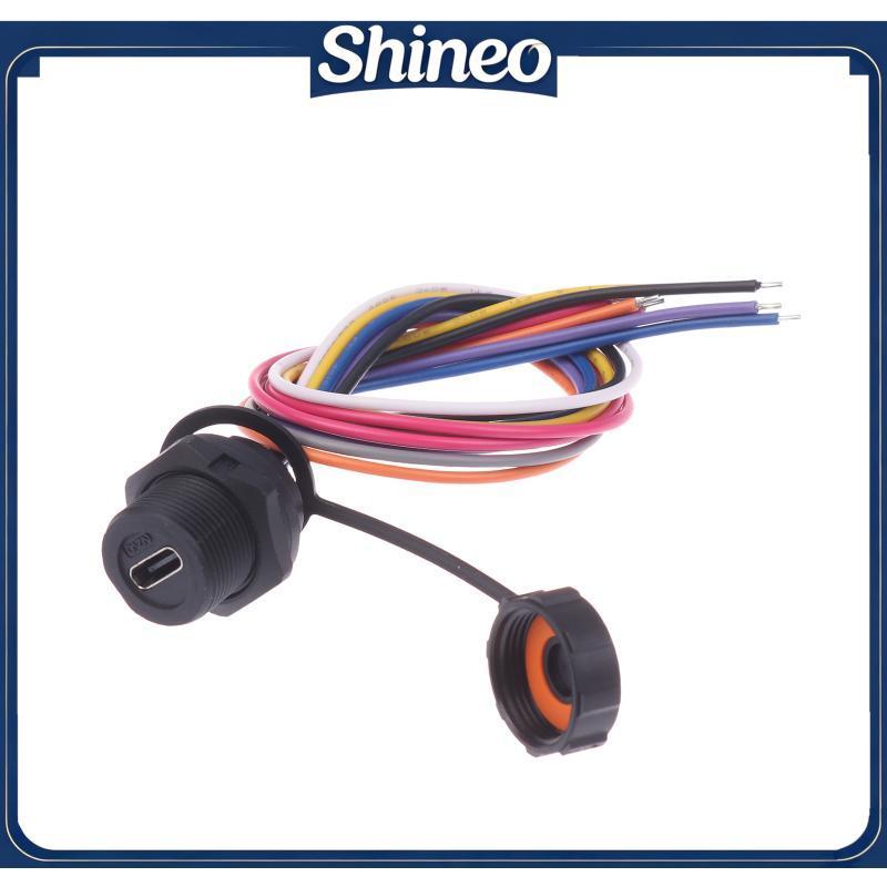 SHINE Rosca Type C IP67 Carregamento De Dados À Prova D'água Conector USB3.0 Para Atualização De Estação De Energia Port