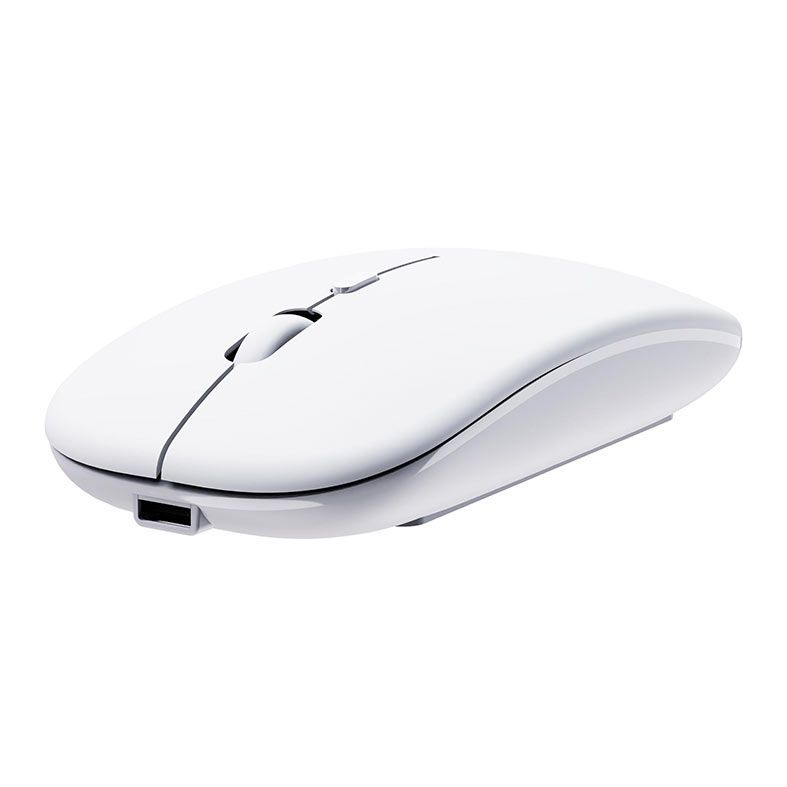 Mouse Slim Bluetooth 5.0 para Mac Book Ipad iPod iPhone Notebook Pc Branco
