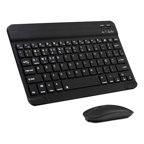Teclado Bluetooth Abnt2 + Mouse Para iPhone E iPad