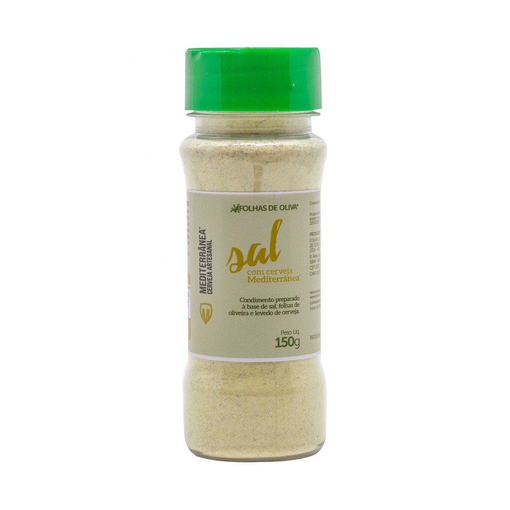 Sal com levedo de cerveja Mediterrânea Folhas de Oliva - 150g