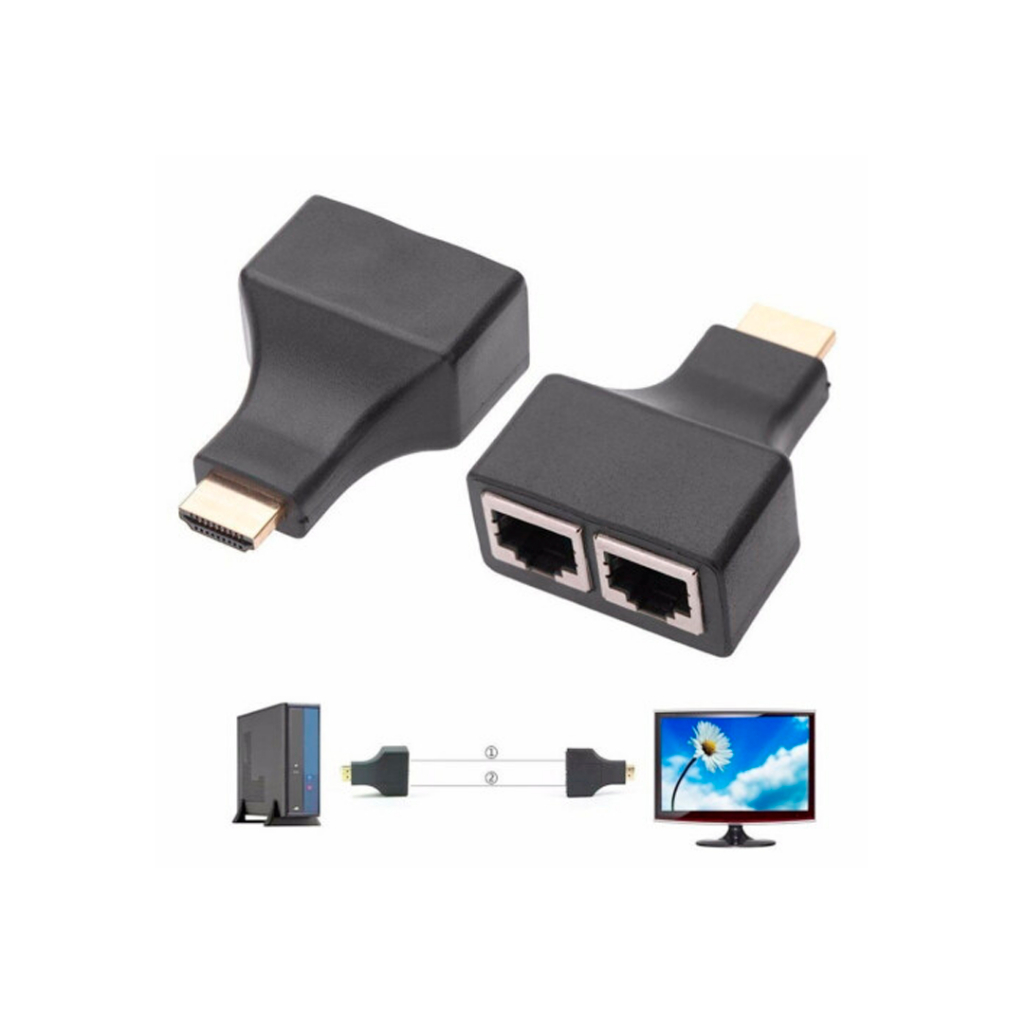 Adaptador extensor Hdmi para Cat-5e/6 Cable 30m alta qualidade