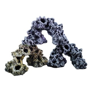 Enfeite Rochas Artificial Para Aquário Ornamento Água Doce Marinho Hardscape Decoração Layout Tipo Sansibar Resina Terrário Répteis Tartaruga Rock Reef