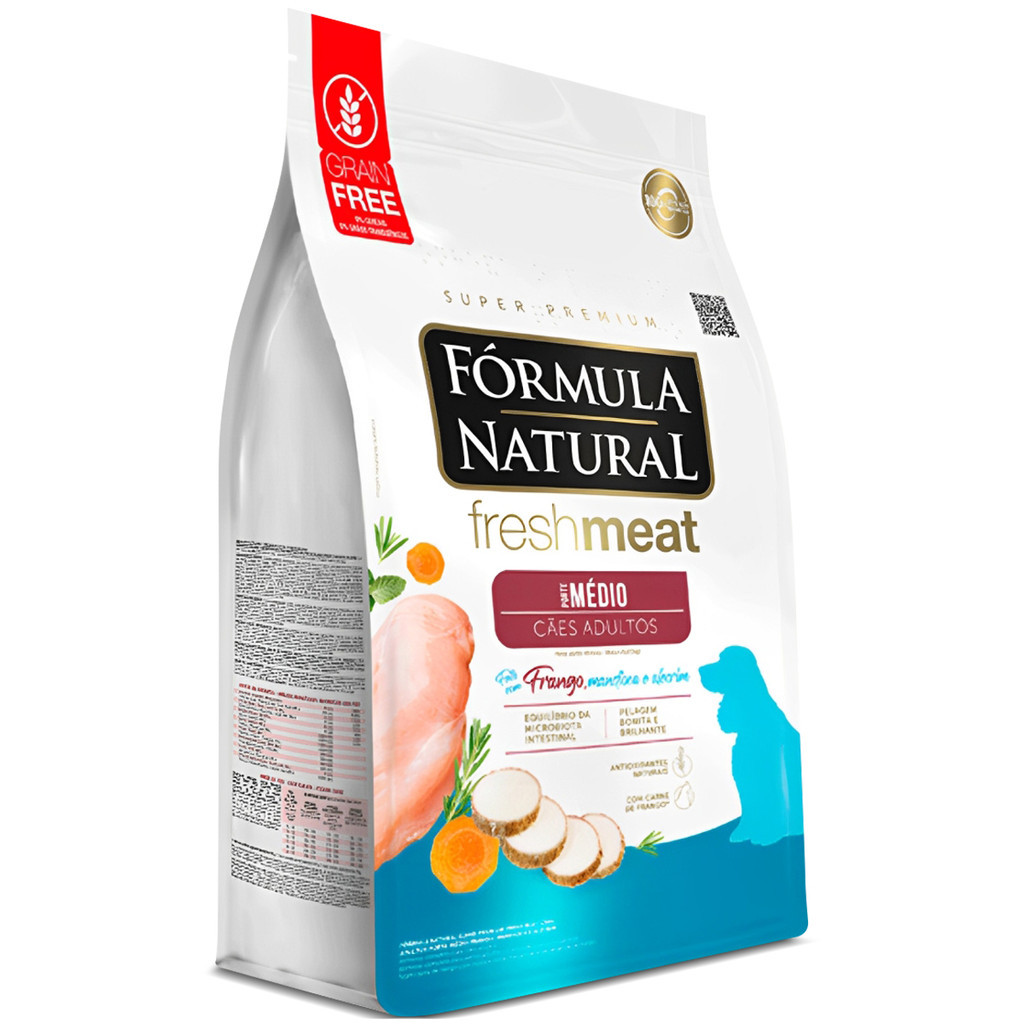 Ração Fórmula Natural Fresh Meat para Cães Adultos Médio e Grande Porte – Sabor Frango – 12kg
