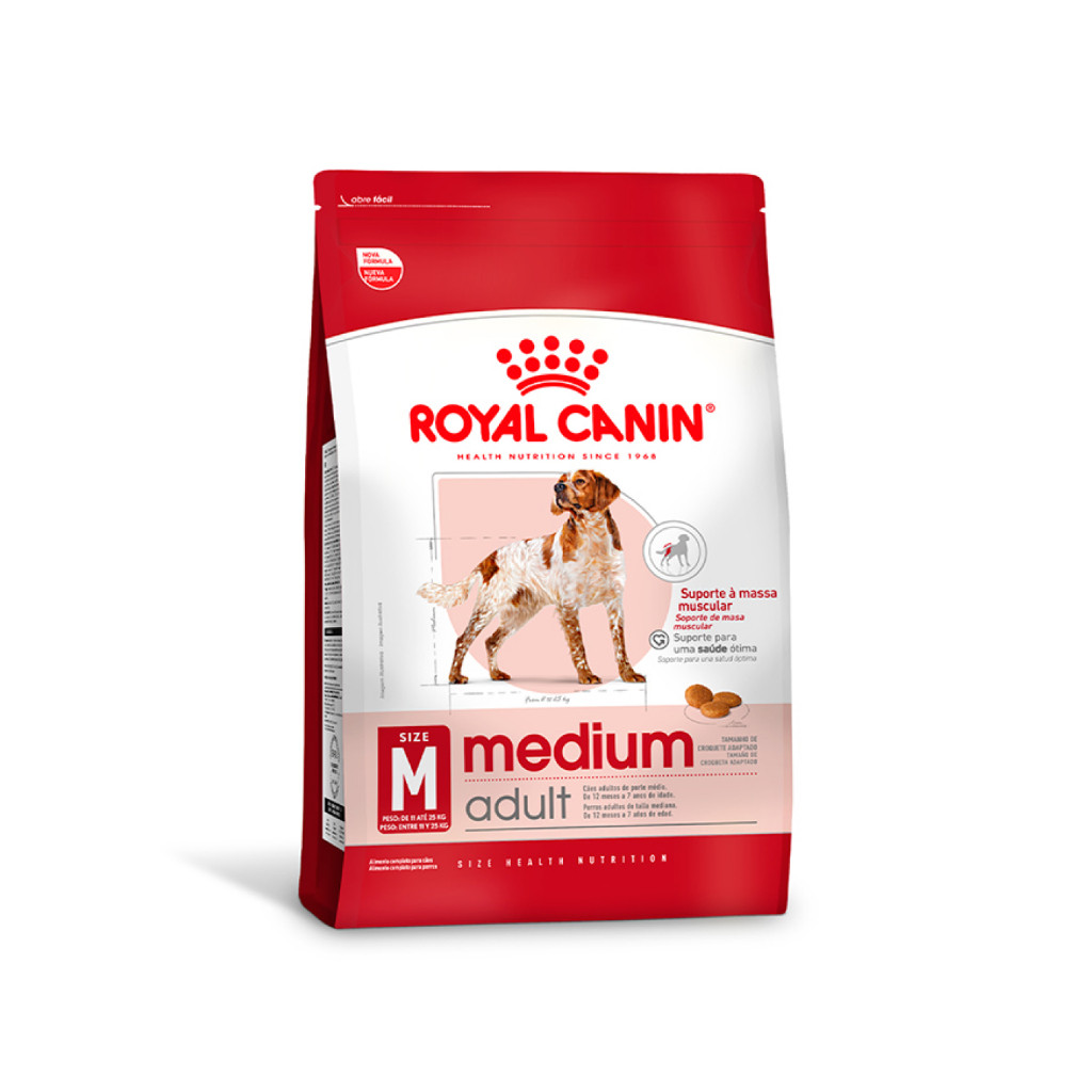 Ração Royal Canin Medium Adultos Cães Raças Médias 12kg