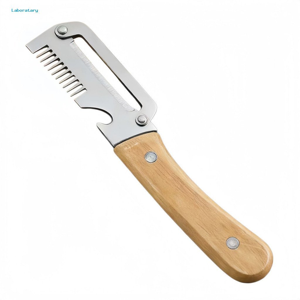 Wide Blade Peeler Carrot Stainless Steel 2-in-1 Vegetable Fruit with Wooden Handle Includes Bottle Opener – Quick and