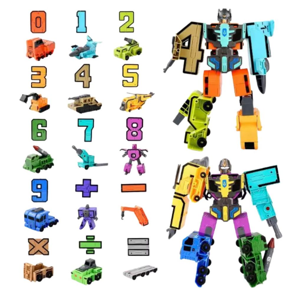Robôs Numeric Troopers Números Brinquedo Educativo Montar