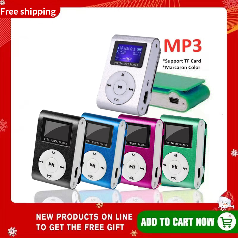 Novo Reprodutor de MP3 Hifi Portátil Mini Tela LCD Digital Reprodutor de Música para Esportes Suporte para Cartão SD com
