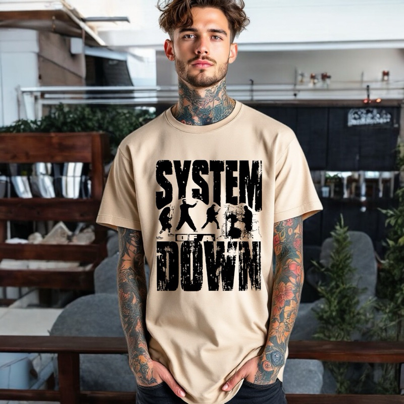 Camiseta Rock Turnê Brasil Internacional System Soad Nlusa Algodão Unissex Premium Masculino Casual Clássico