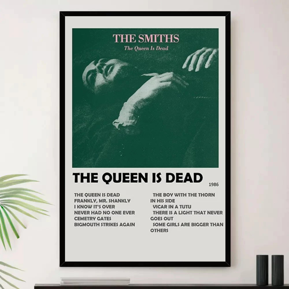 Quadro Placa Decorativa Música Internacional The Smiths Rock Alternativo Indie Rock Álbuns com Moldura