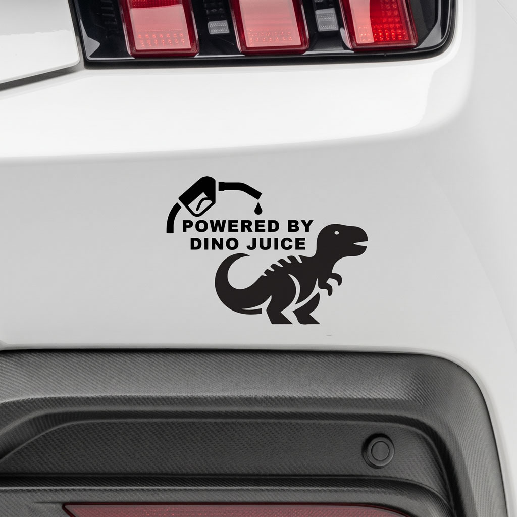 Adesivo Powered By Dino Juice - Arrancada Troller Jeep Hillux Ford Ranger