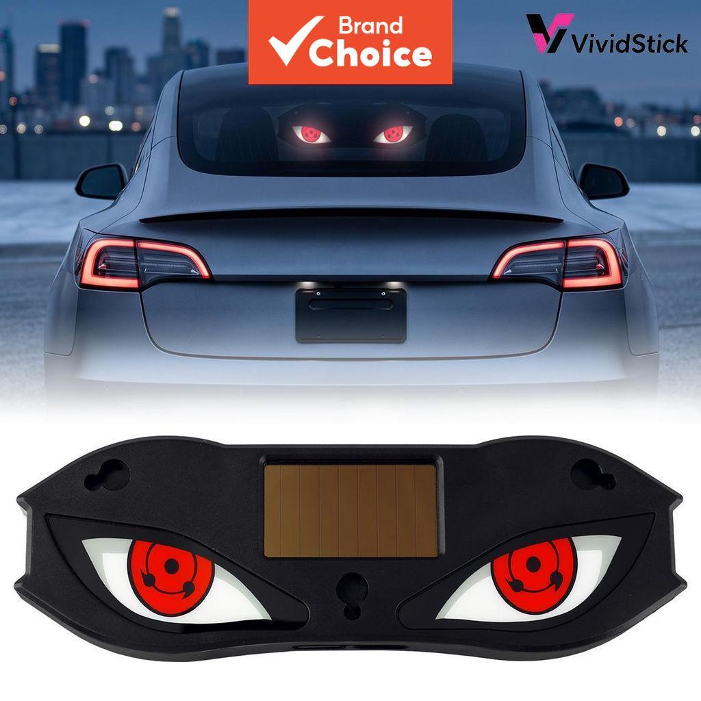 Vividstick Solar Powered Sharingan Eye LED Luz De Advertência De Carro Com Ventosa Tripla Sensor De Vibração