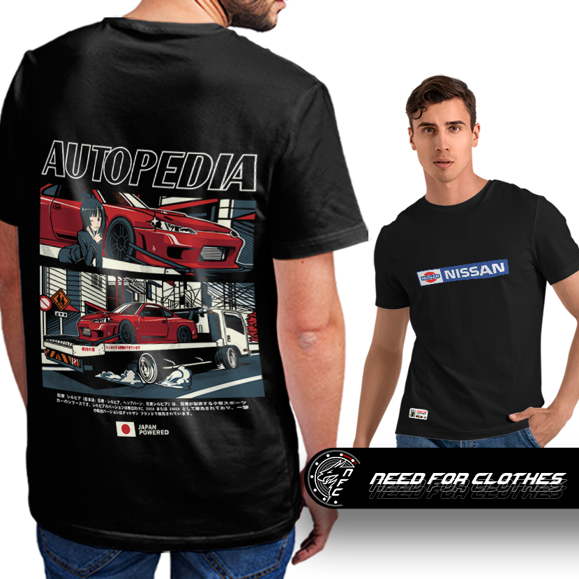 Camiseta Nissan Silvia S14 JDM Drift Street Racing Turbo Anime Style Japan Powered
