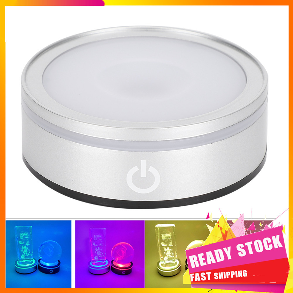 Gfgfgfgg Zunate LED Crystal Light Base Touch Control com 7 modos de mudança de cor USBBattery Powered para Balls Art