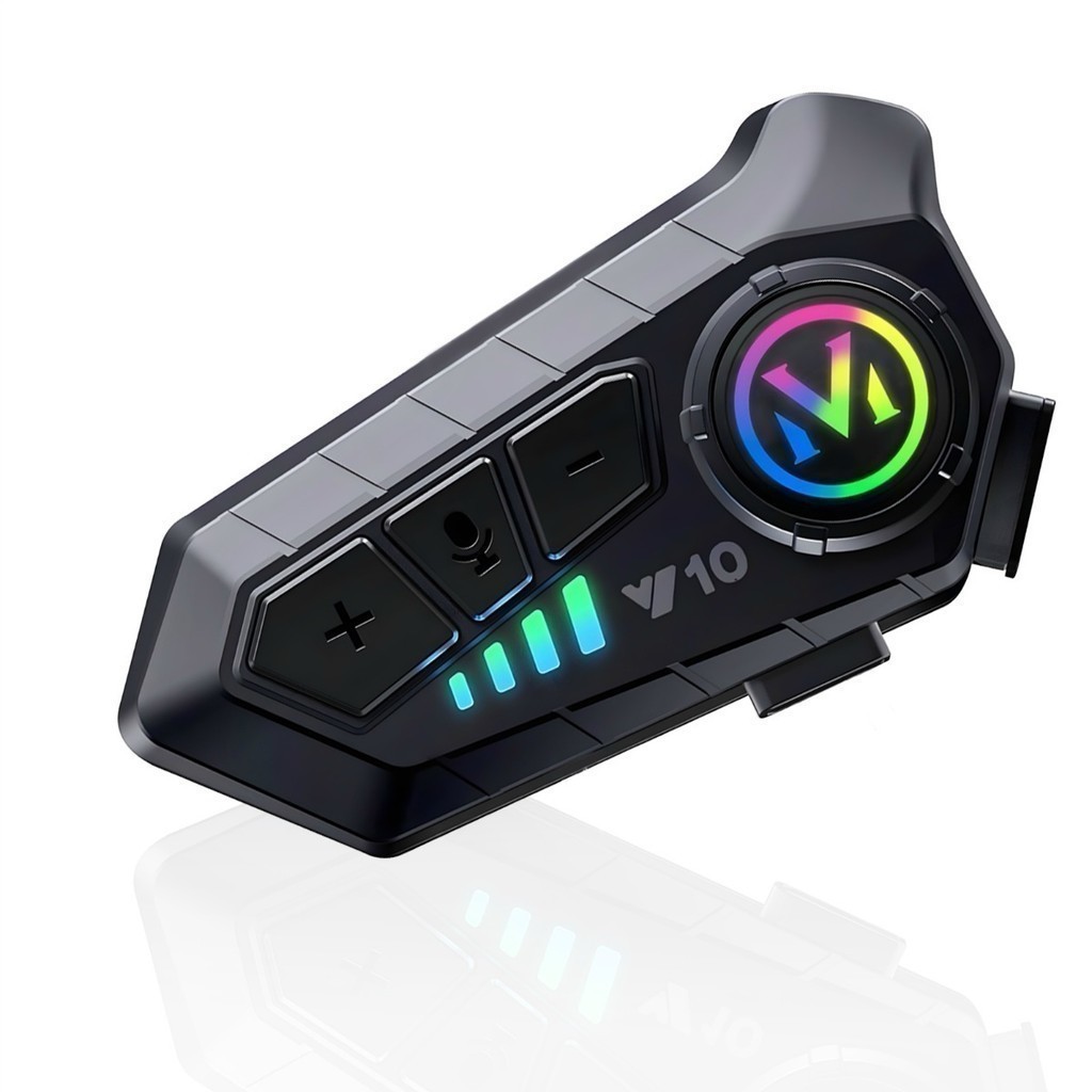 Fone Bluetooth para Capacete Moto Controle de Voz Música GPS Chamadas Viva-Voz Recarregável Compatível Android iPhone
