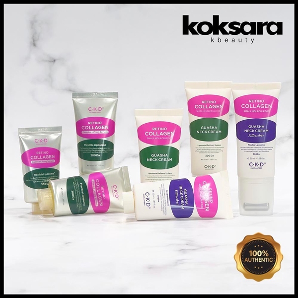 Ckd Retino Collagen Low Molecer 300 Guasha Neck Cream/Peel Talk Shot 50ml , Serum 30ml , 40ml (original E Recarga)