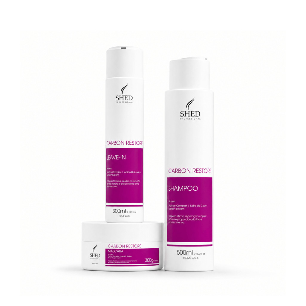 Kit Carbon Restore: Reconstrução e Hidratação Profunda | Shed Professional