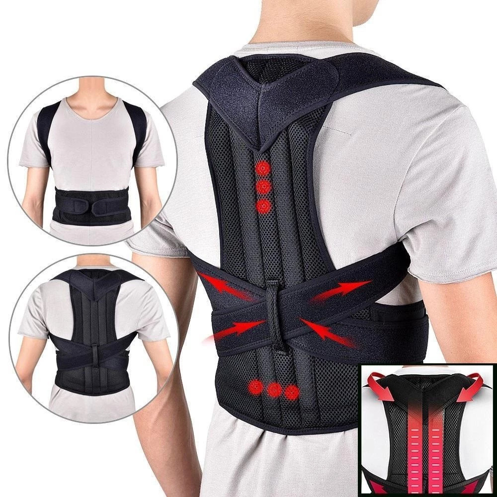Cinta Colete Corretor Postural Unissex com Suporte Ergonômico para Coluna e Lombar
