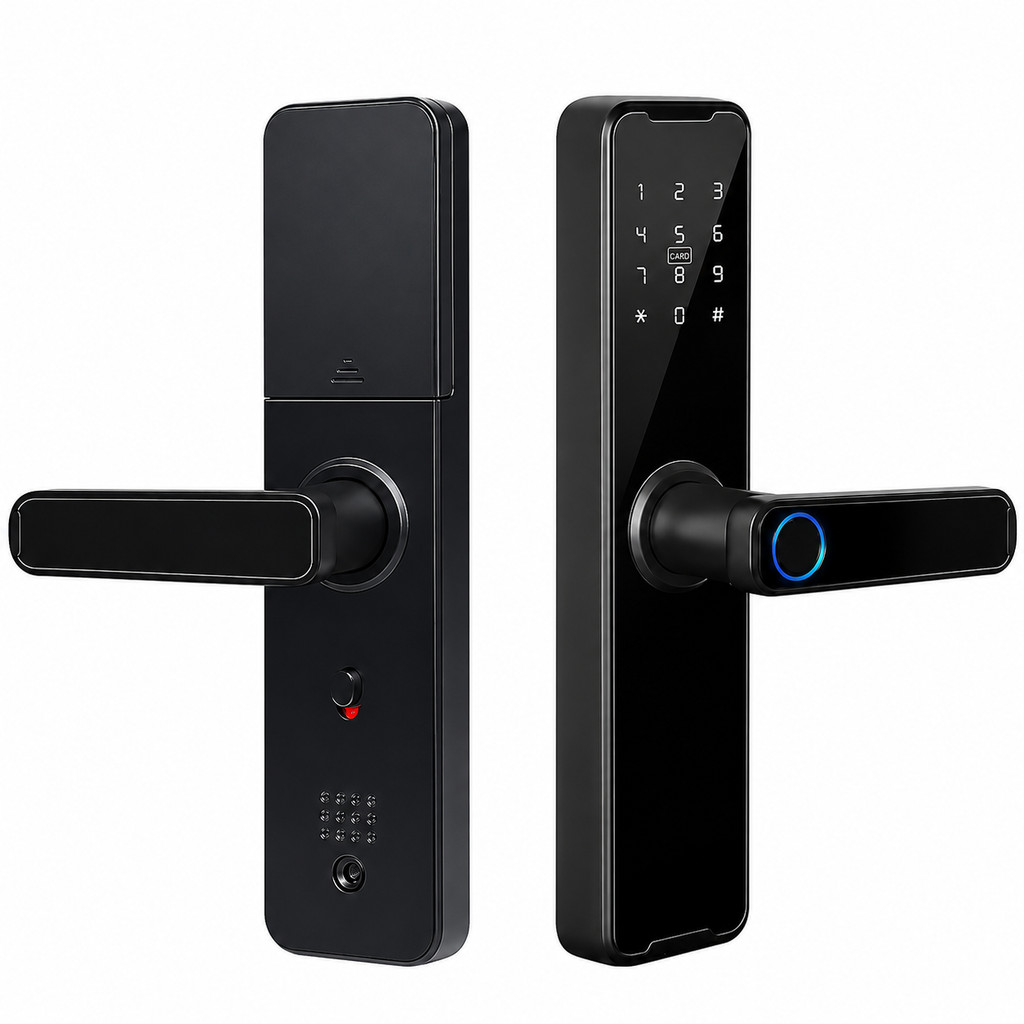 Fechadura Digital com Impressão Digital Senha Cartão Chave Emergência Porta 7cm SIGMA-FE05