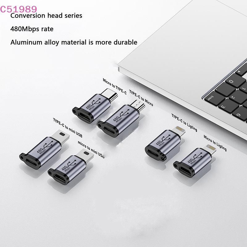 [kaan] 1Pc USB-C Para Micro Mini Adaptador Tipo Fêmea Macho Conversor Telefone Tablet Câmera De Carregamento BR