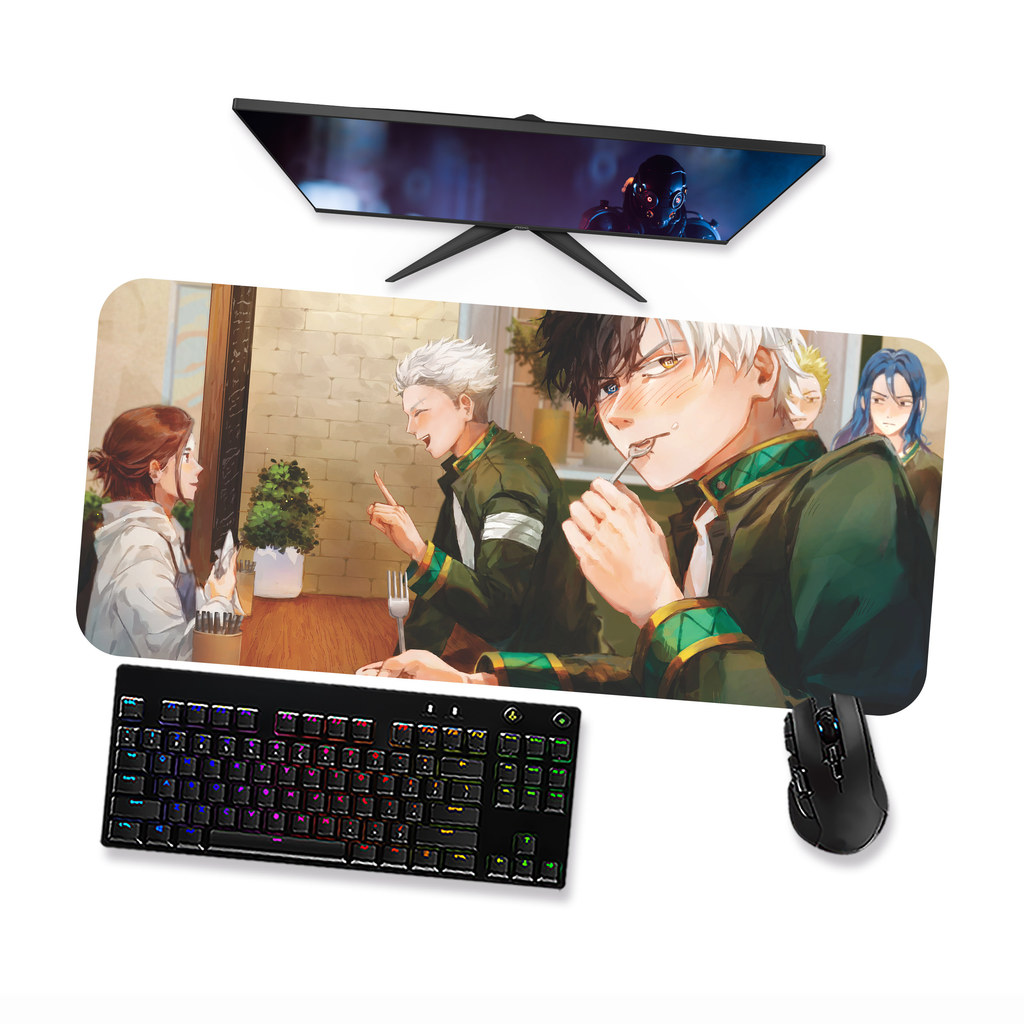 Mousepad Wind Breaker  sakura haruka & umemiya hajim 1 Gamer Grande 90x40 70x30 Speed Antiderrapante Borda Costurada