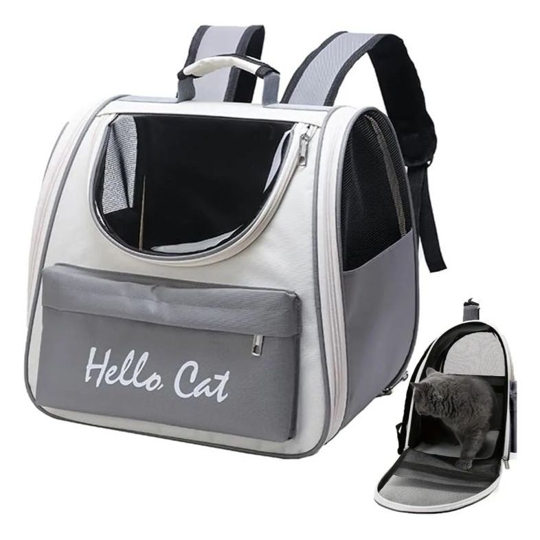 Luxury Backpack Bag Transport Cat Pet Pets Panoramic View Walking Travel Air Ventilation Pockets Airplane Friendly