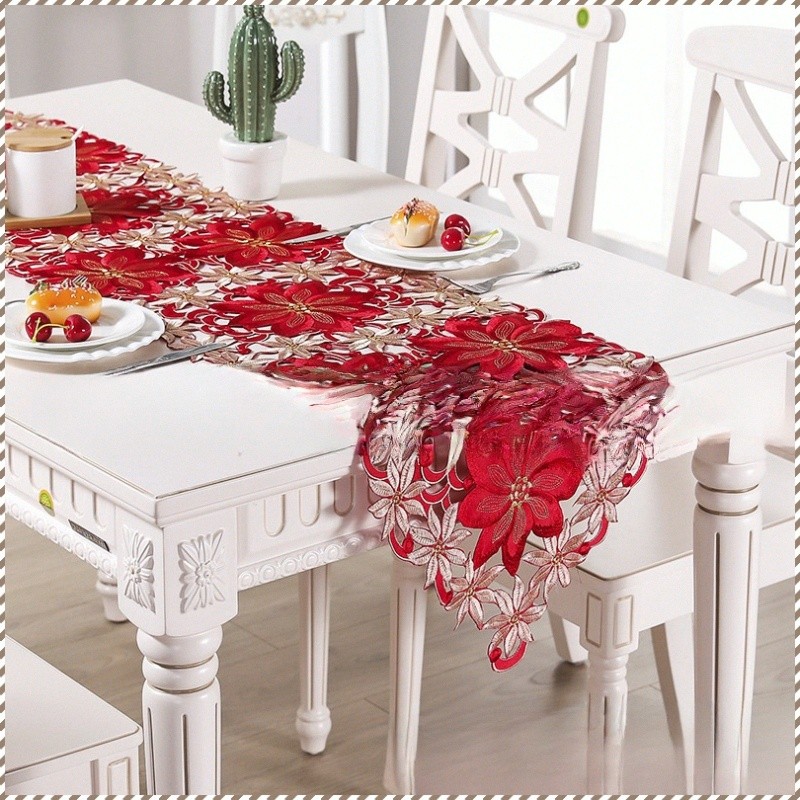 Dining Table Decoration Warm Holiday Atmosphere Tablecloth Visual Impact Reuse Beautiful and