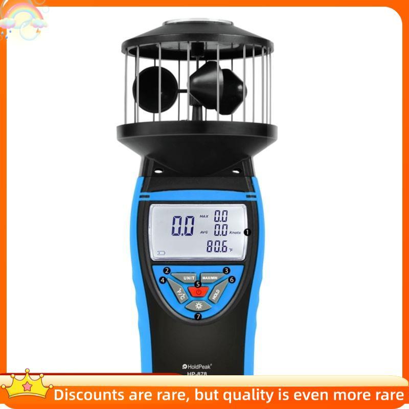 Nobleflying Novo Anemômetro De Copo Portátil HoldPeak-878 , 360 ° Omni-Direcional Para Vela Windsurf E Pesca