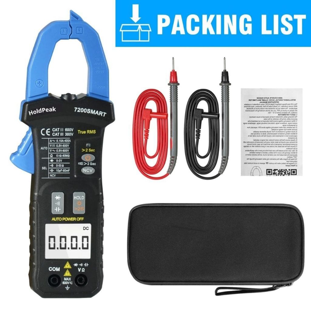 Alicate Amperímetro True RMS Holdpeak 7200SMART