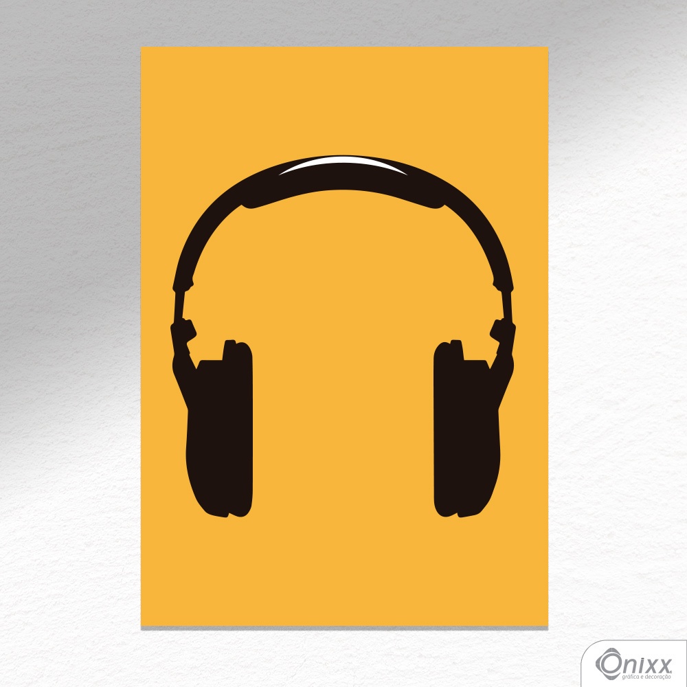 Placa Decorativa Série Sounds ( Fone ) A4