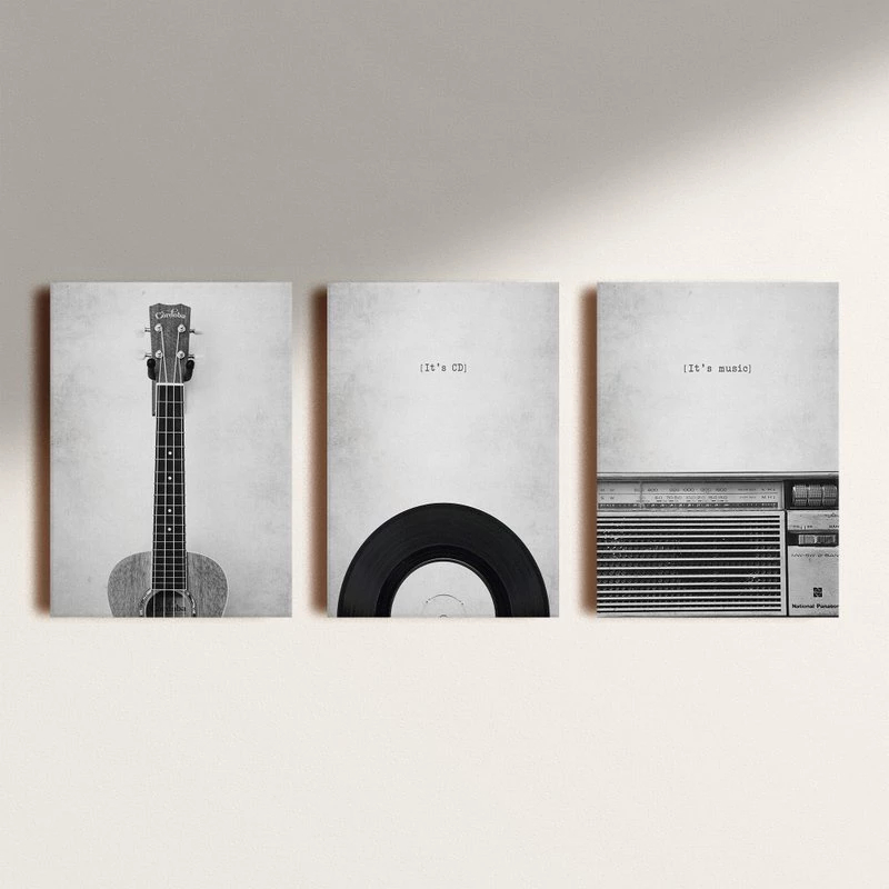 Quadro Decorativo Sound Música Ritmo Vibração Harmonia Som Instrumentos Melodia Beats