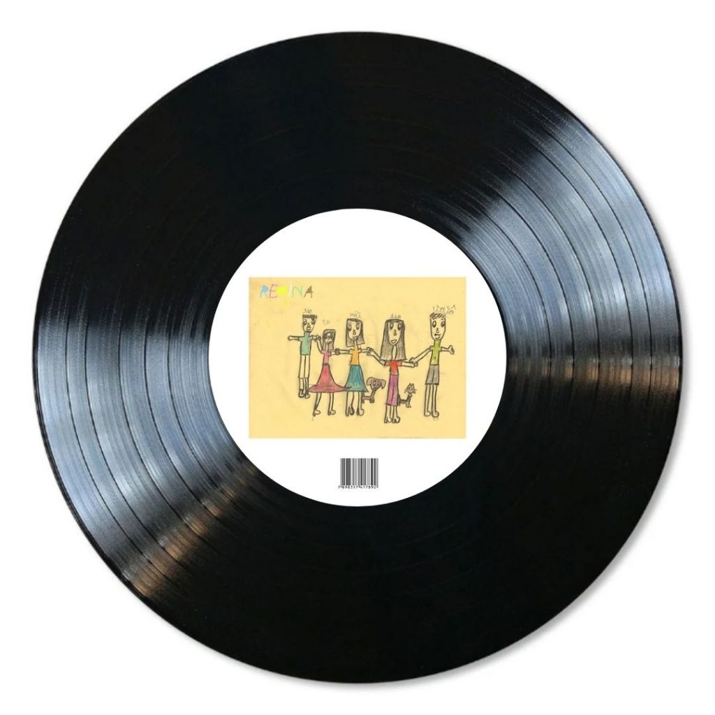 Disco de Vinil Decorativo Dupla Face 30cm Arte Nill Sound Food Gang Parede