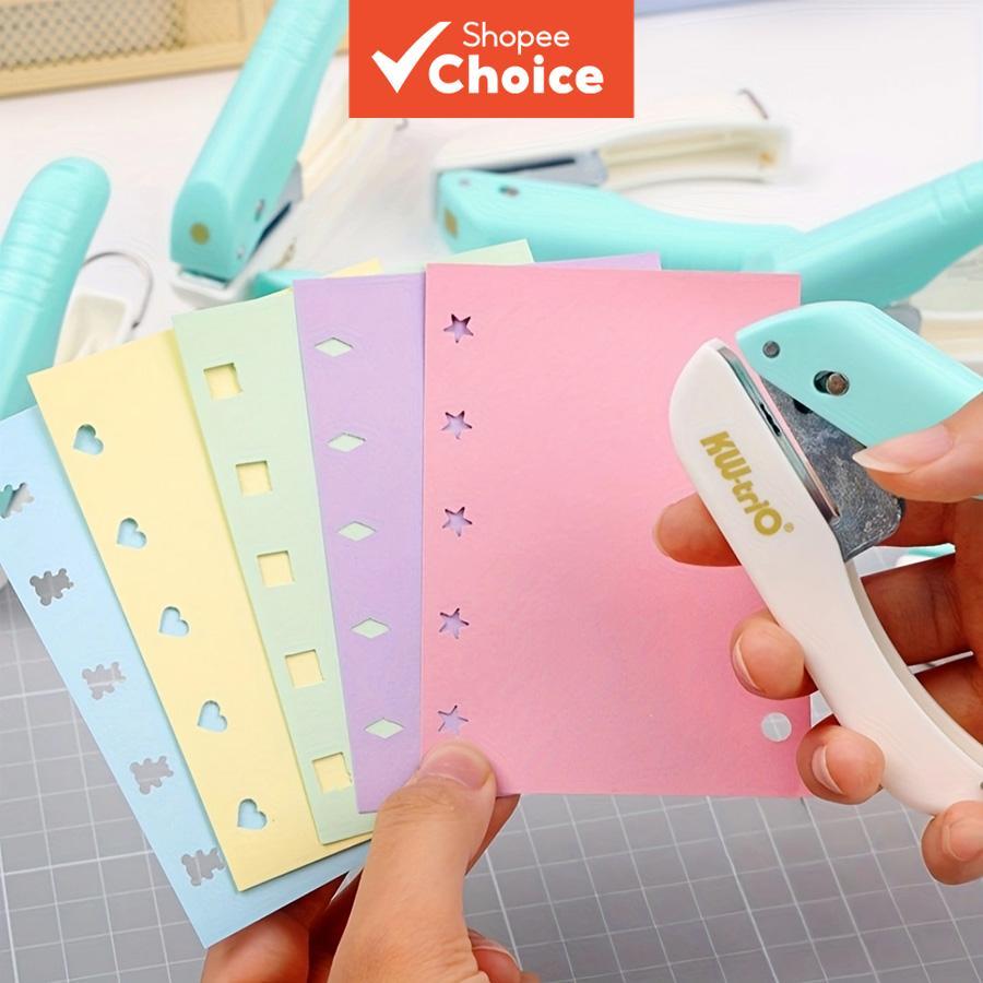 KW-triO 1 unidade perfurador de furo mini portátil com vários padrões de relevo. Adequado para decorar scrapbooks DIY,