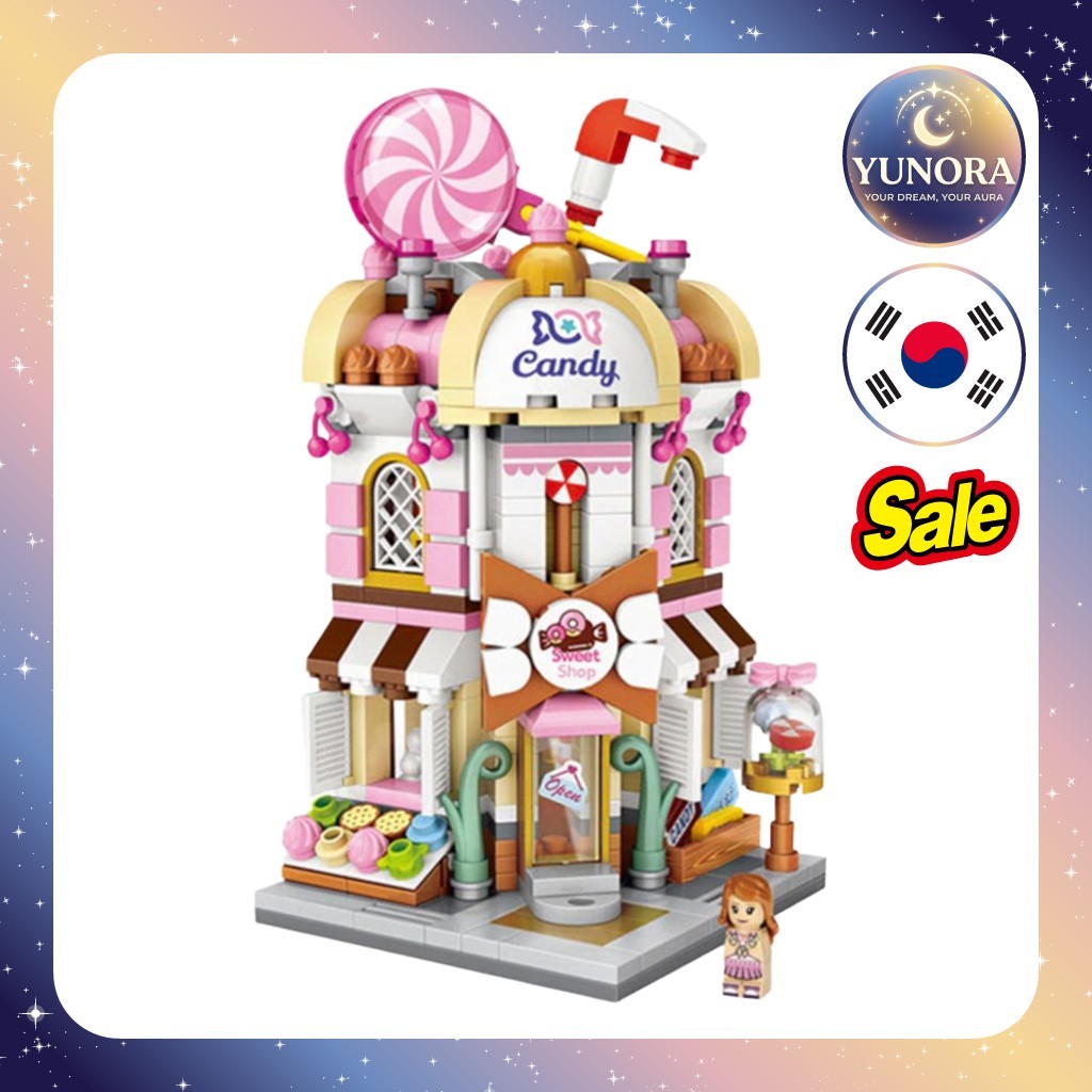 [LOZ] DIY Mini Block Kit Candy Shop 1 Unidade/Tijolos De Brinquedo Coreano/Modelo De Arquitetura Em Miniatura Da YUNORA