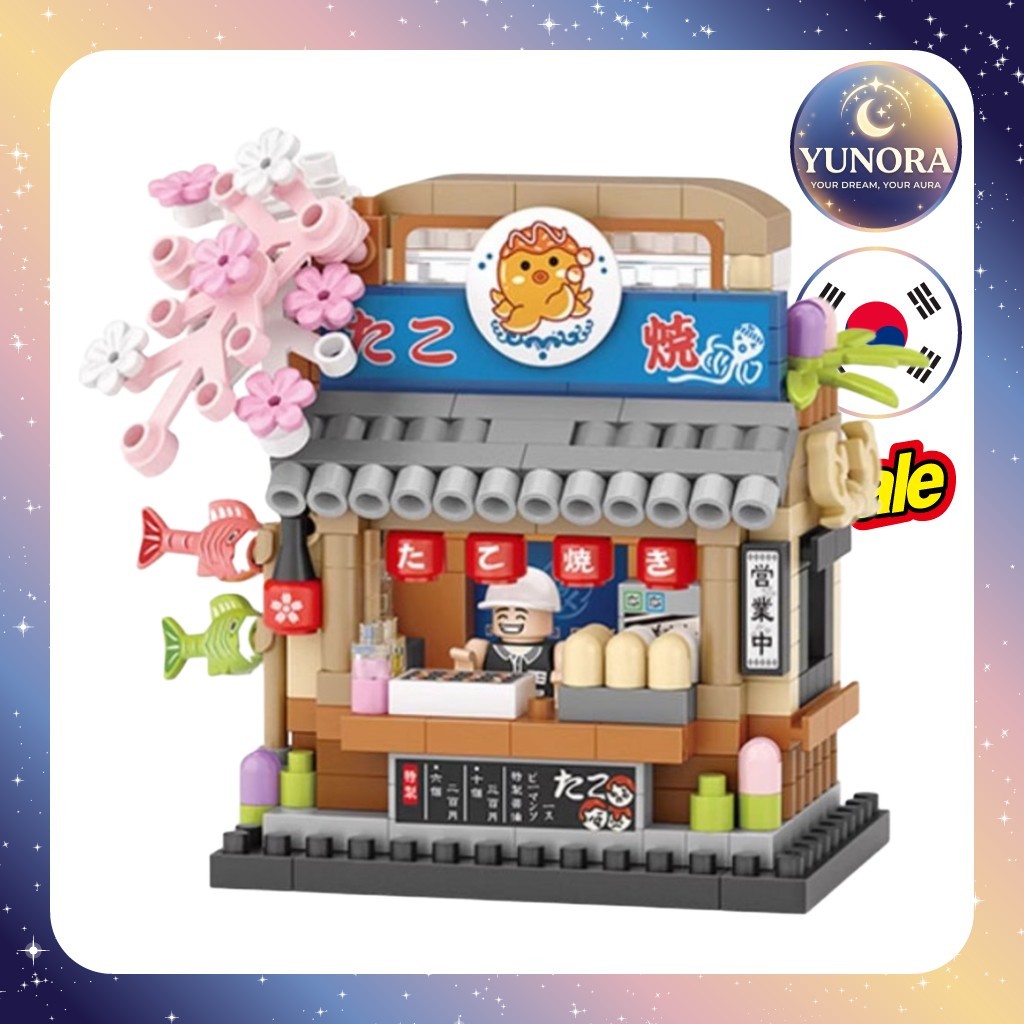 [LOZ] Nano Block Mini Street Shop Series 1 Unidade/Tijolos De Brinquedo Coreano/Kit De Arquitetura Em Miniatura DIY