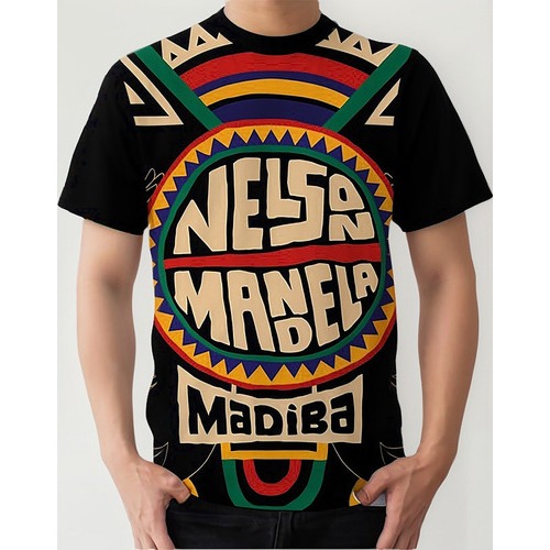 Camiseta Camisa Traje  Nelson Mandela Presidente  Africano