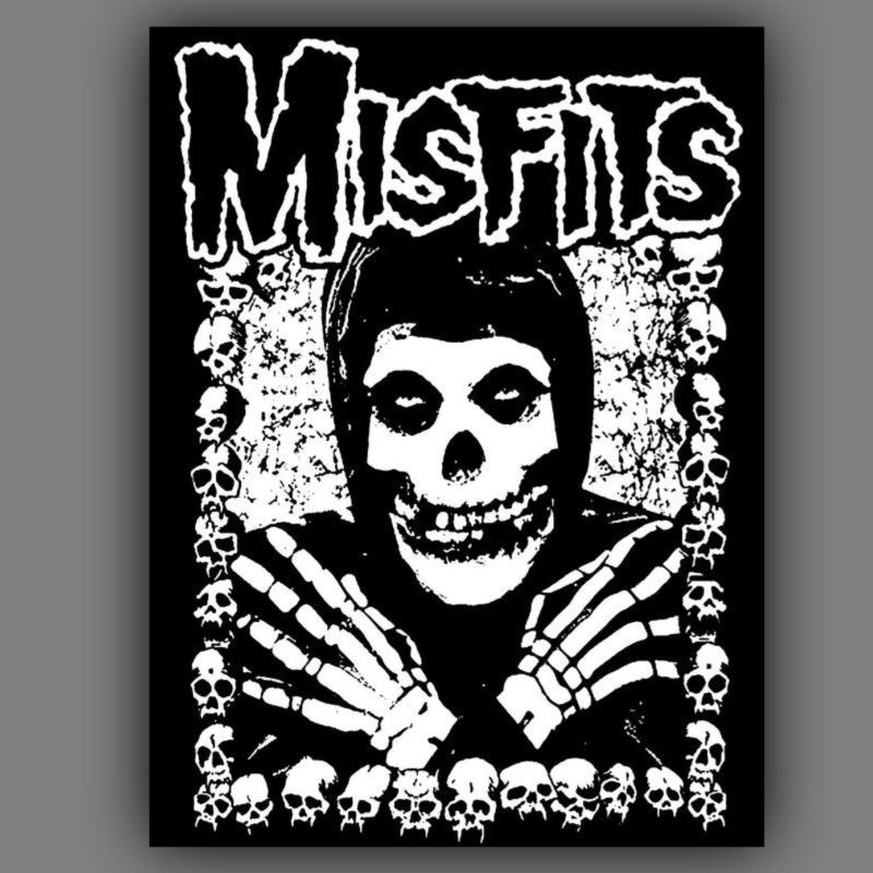 Poster Misfits 42x30cm Tamanho Grande Capa de Álbum Banda Punk Rock Cartaz Premium Wallpaper Big Size Posters Parede