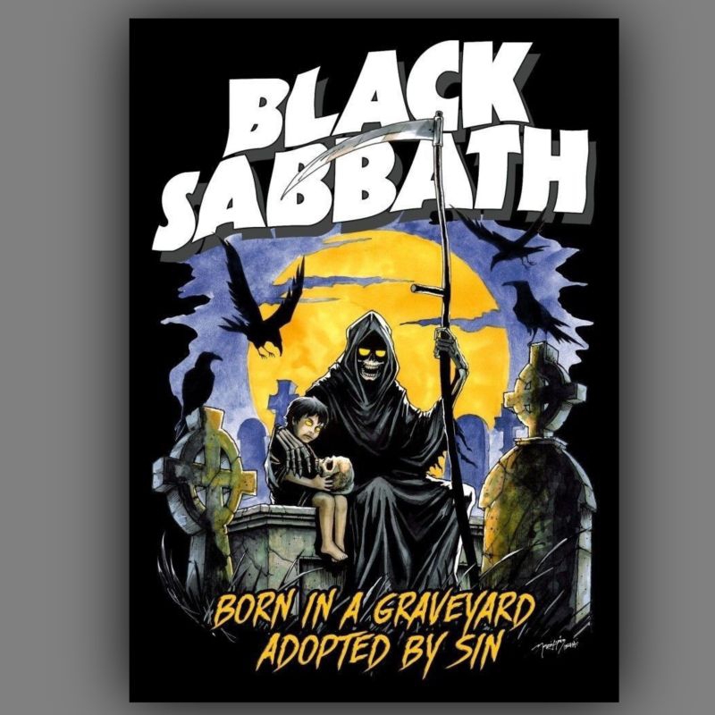 Poster Black Sabbath 42x30cm Tamanho Grande Capa de Álbum Ozzy osbourne Cartaz Premium Wallpaper Big Size Posters Parede