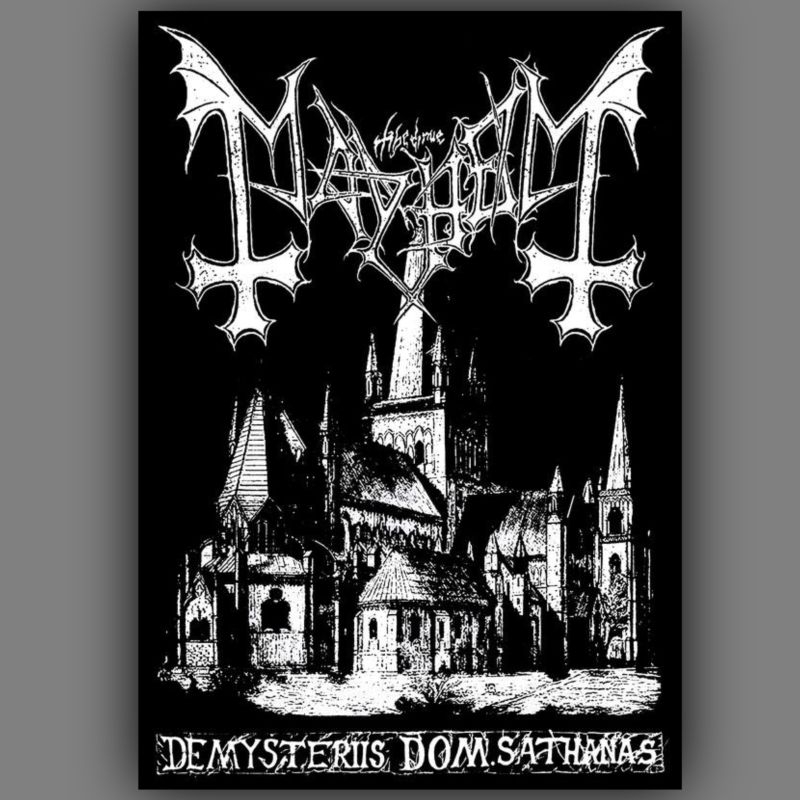 Poster Mayhem Banda 42x30cm Tamanho Grande Capa de Álbum Dead Euronymous Varg Vikernes De Mysteriis Dom Sathanas Freezing Moon Live in Leipzig Black Metal Rock Horror Hardcore Heavy Metal Hard Cartaz Premium Wallpaper Big Size Posters Parede