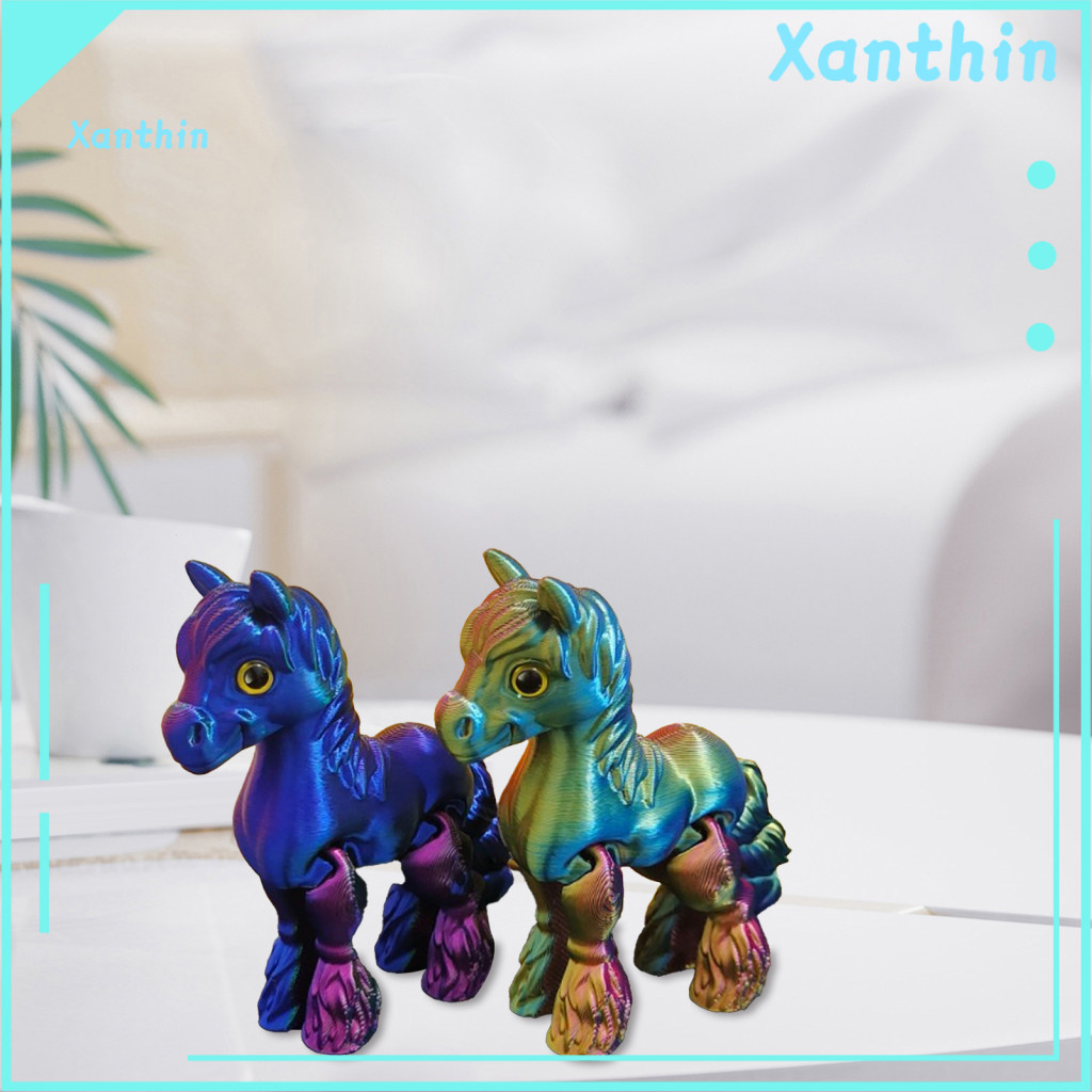 Flexible Horse Figurine Movable Joint Toy 3d Printed Fidget with Joints – Educational Pony Model Desktop Decoration Or